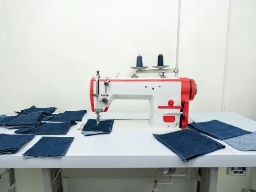 Computerized lockstitch sewing machine
